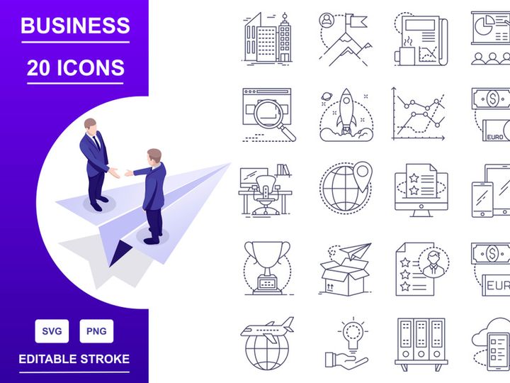Bleu : Business And Finance IconSet