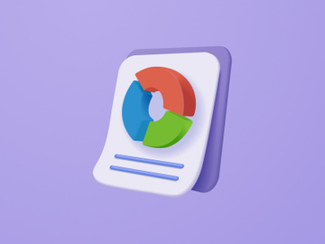 3D analytics clipboard design preview picture