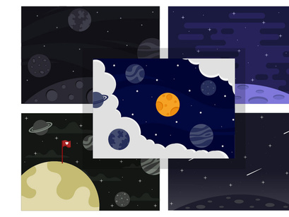 25 Astronaut and Space Background Illustration