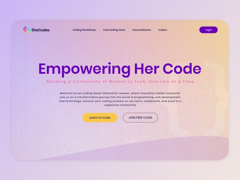ShesCode Hero Section Redesign