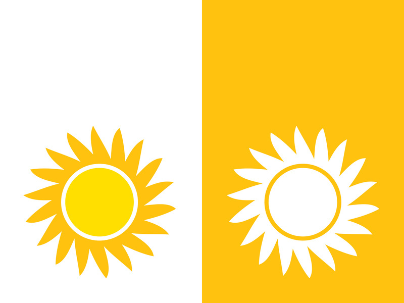 Sun vector illustration icon logo template design