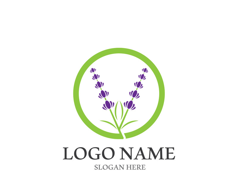 Lavender flower vector icon illustration design template