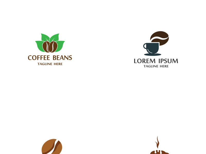 Premium coffee bean logo design.