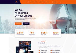 Construction Landing Page Template