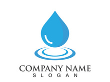 Blue water drop vector logo icon illustration images