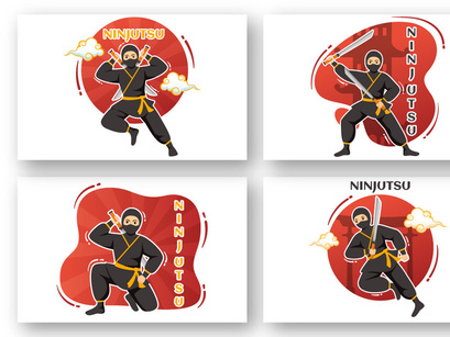 8 Ninjutsu Ninja Shinobi Illustration