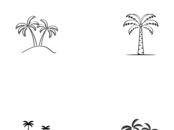 Summer palm tree logo design. preview picture