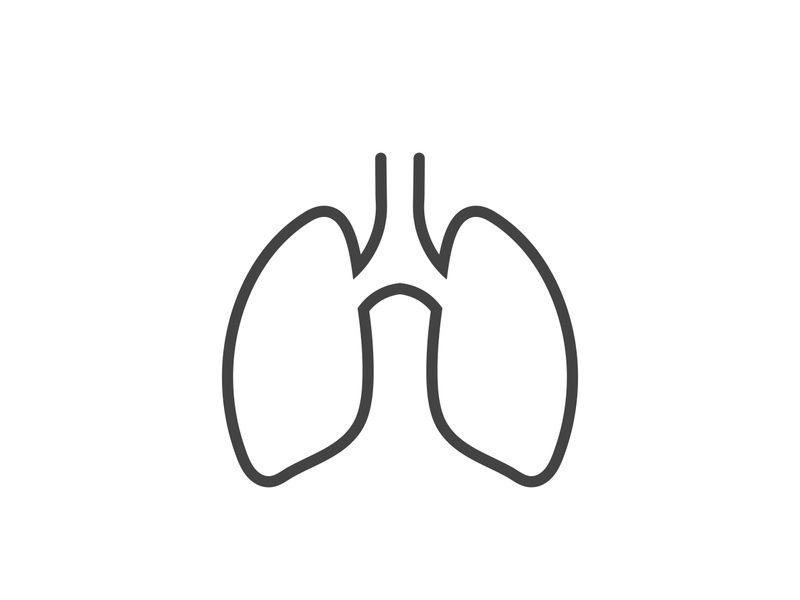 Lung icon logo for medical design