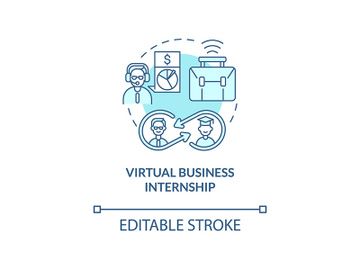 Virtual business internship concept icon preview picture