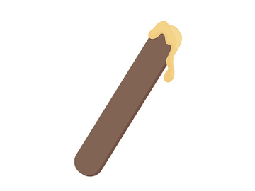 Wax spatula semi flat color vector object preview picture