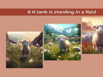A lamb is standing in a field preview picture