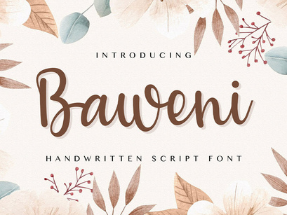 Baweni - Handwritten Script Font