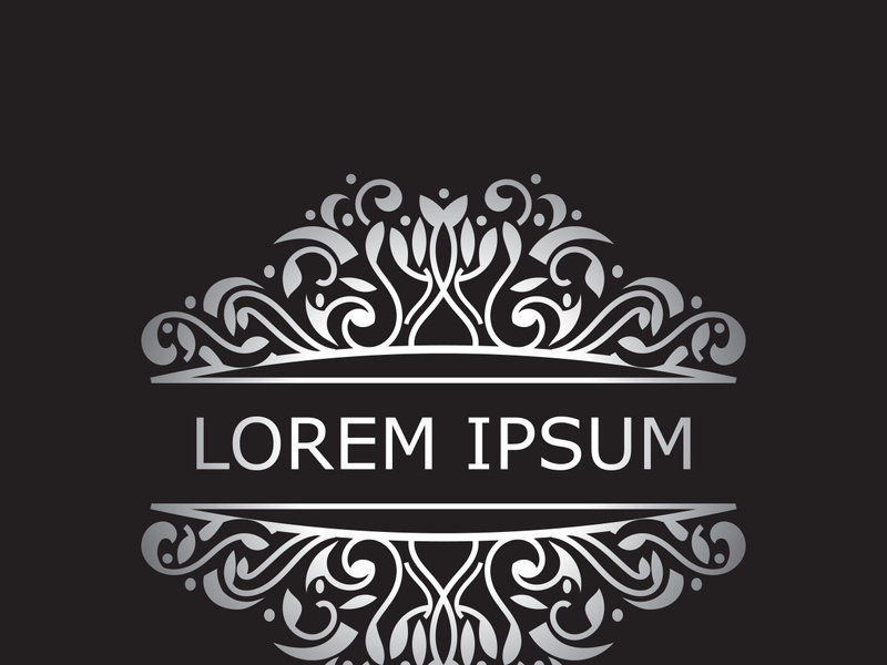 Luxury Logo template flourishes elegant ornament Fashion vector illustration