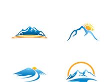 Mountain icon logo template vector illustration design