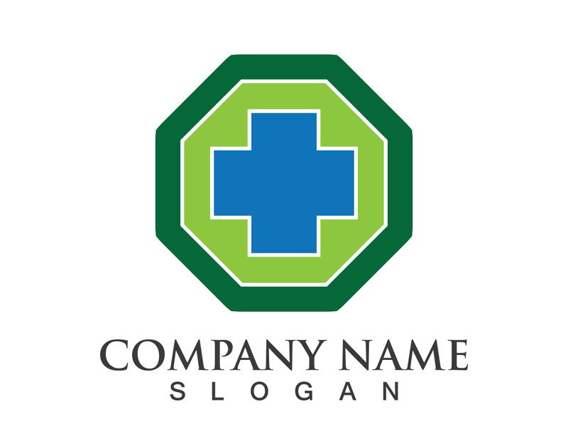 Medical health icon digital logo design vector illustration