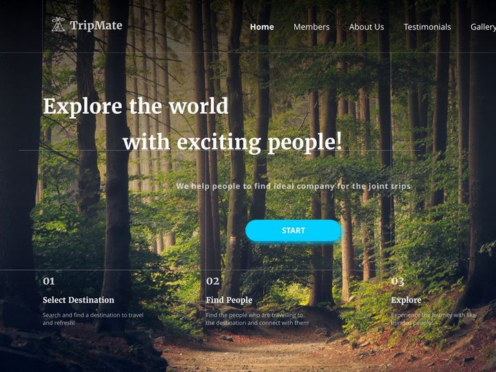 Tripmates - Landing page Freebie