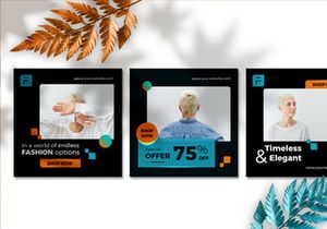 Fashion Sale Social Media template Lush Lava theme