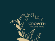 Florist logo beautiful floral leaf and flower vector art, icon graphic decoration business wedding template