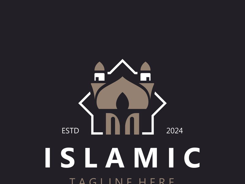 Islamic Mosque Logo design, template Islamic, Islamic Day Ramadan vector graphic