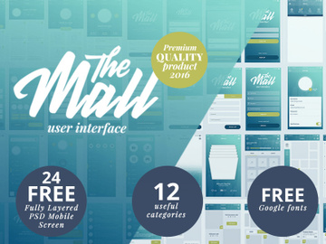 The Mall Mobile UI Kit [PSD] preview picture