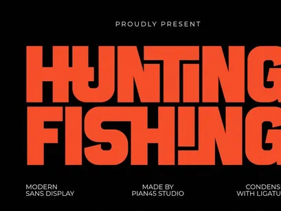Hunting Fishing - Modern Sans Display