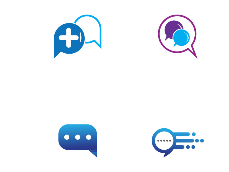 Creative design of chat room abstract logo or chat bubble.