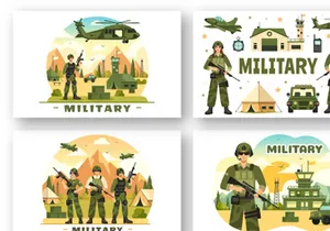 13 Military Army Force Illustration