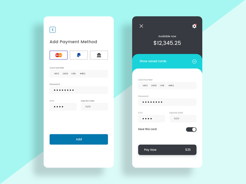 Add payment methods with 2 options