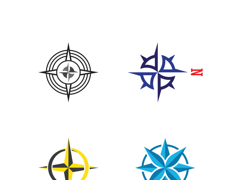 Compass logo template vector icon illustration design