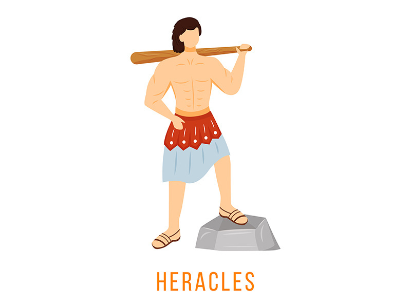 Heracles flat vector illustration