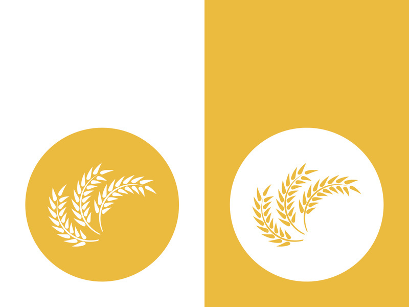 Wheat logo vector icon illustration design