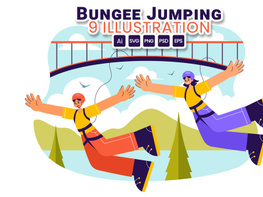 9 Bungee Jumping Sport Illustration preview picture