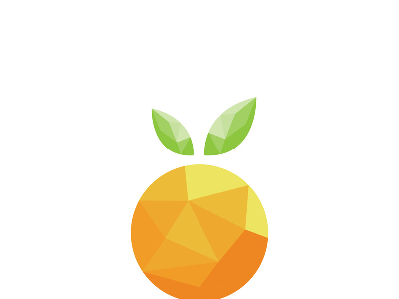 Orange Fresh Fruit Logo template. Vector illustration.