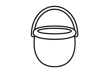 Halloween candy bucket icon. Trick or treat plastic pail for sweets and holiday gifts.
