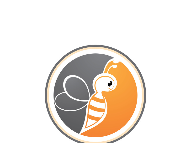 Bee Logo Template vector icon illustration design