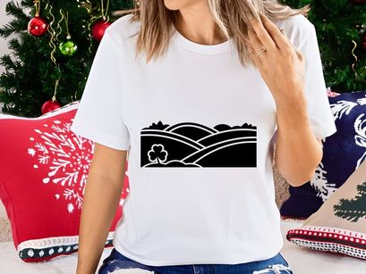 Infinity symbol clover luck design minimalist black white vector