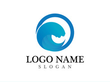 Wave beach vector illustration design logo