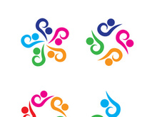 People group and community logo icon illustration design vector