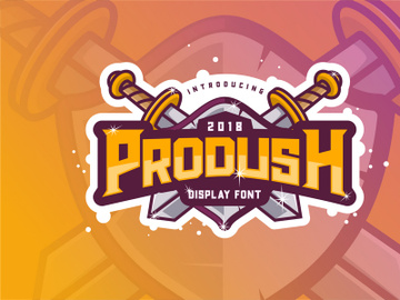 Prodush Free Display Font preview picture
