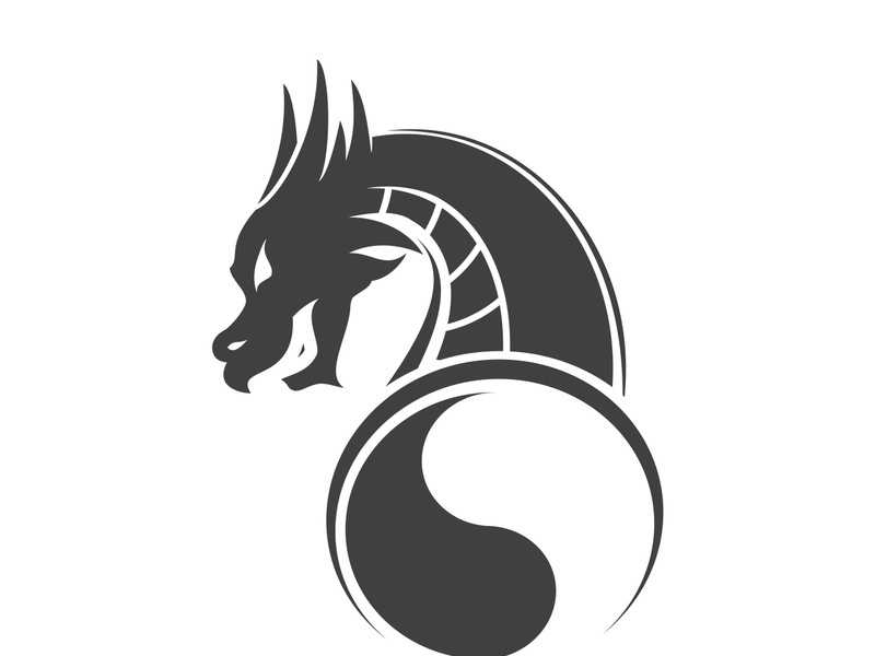 Dragon logo art illustration