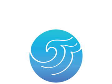 Ocean water wave wave logo design. preview picture