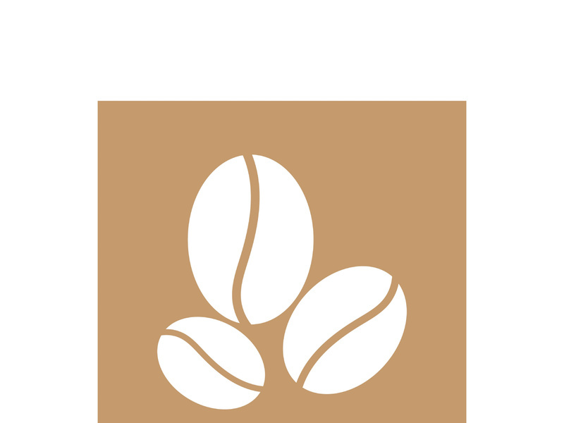 coffee bean icon vector illustration template