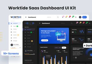 🚀 Worktide SaaS Admin Dashboard – Light & Dark Mode UI!
