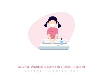 Advice washing hand in covid season vector illustration preview picture