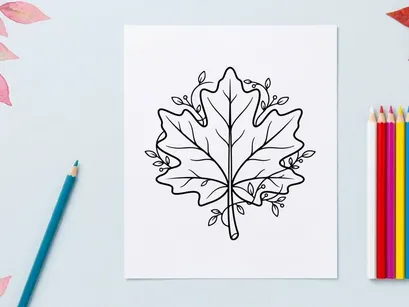 Cozy autumn scene with a woman relaxing outdoors. Female enjoying fall weather in a peaceful park setting.