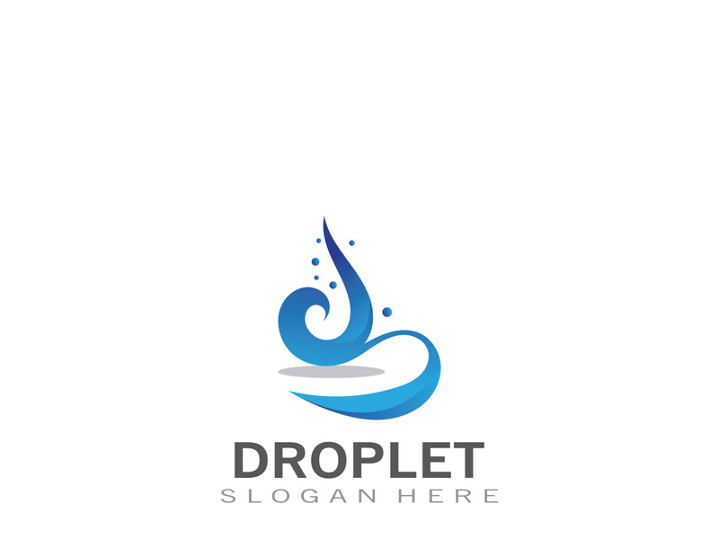 Waterdrop black nature logo