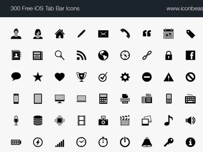 500 Free IOS Tab Bar Icons