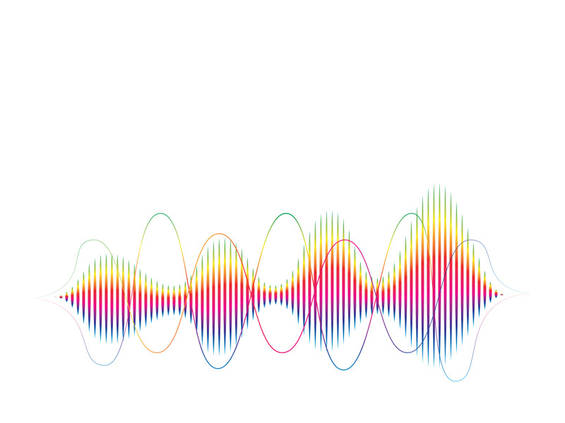 Sound waves vector illustration design template