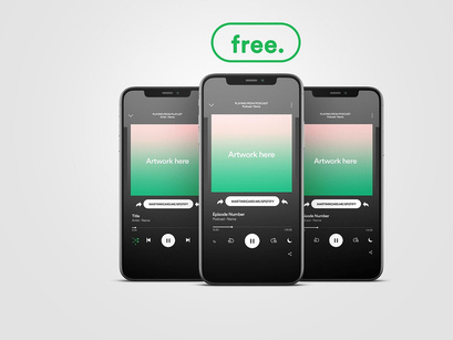 Spotify App UI Mockup PSD | Freebie