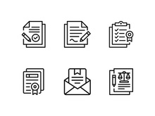 Legal Document Icon in Line Style